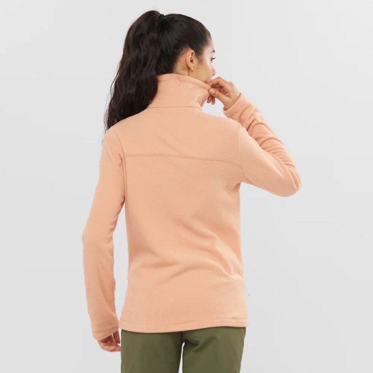 Chaquetas Salomon Essential Cosy Fleece Full Zip Mujer Albaricoque | MX ECZO102